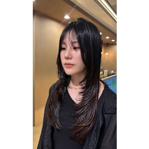 韓国風レイヤーカット/レイヤーカット/ロングレイヤー