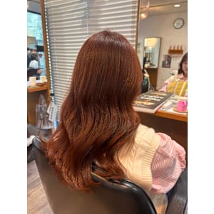 【内　夢来】オレンジカラーで柔らかツヤ髪に＊
