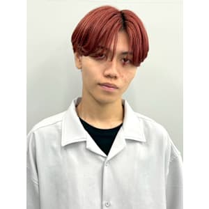 センターパート レッドカラー ブリーチ センターパート - Men's salon SEPT. 博多【メンズサロン セプト ハカタ】掲載中