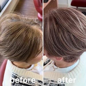 白髪ぼかしハイライト