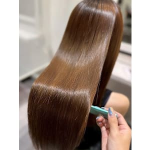 縮毛矯正×オレンジブラウン