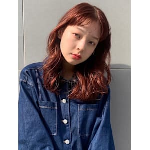 ブリーチなしダブルカラー/暖色カラー/チェリーレッド