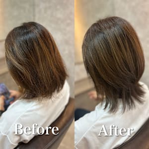 白髪ぼかし(グラデーション)白髪キレイにマイナス10歳