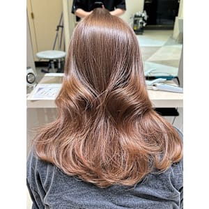 ブリーチなしダブルカラー/レイヤーカット