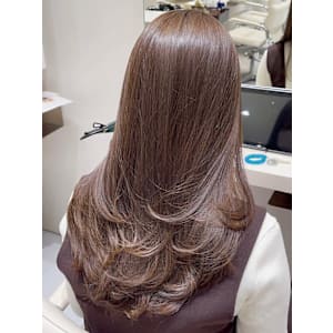 レイヤーカット/ロングレイヤー/シアーブラウン/髪質改善