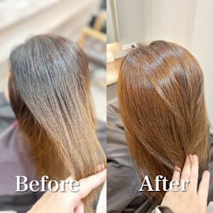 白髪ぼかし(白髪染め剥がし)白髪キレイにマイナス10歳