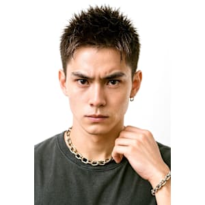 サーフカール&ブルーブラック　フェザーパーマ