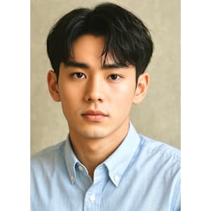 サーフカール&ブルーブラック　フェザーパーマ