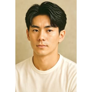 サーフカール&ブルーブラック　フェザーパーマ