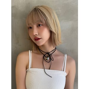 レイヤーボブ×ハイトーン[心斎橋/髪質改善]