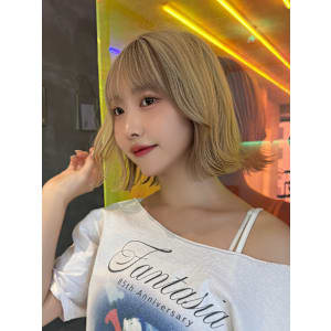 レイヤーボブ×ハイトーン[心斎橋/髪質改善]