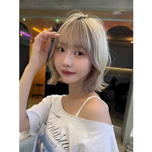 レイヤーボブ×ハイトーン[心斎橋/髪質改善]