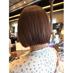 ピンクブラウン/ダブルカラー/切りっぱなしボブ - ungu GALLERY【アングゥギャラリー】掲載中