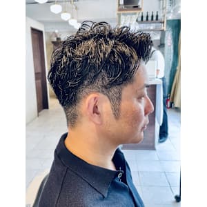 【40代 男性】ロンドンツーブロパーマ（大宮/バーバー）