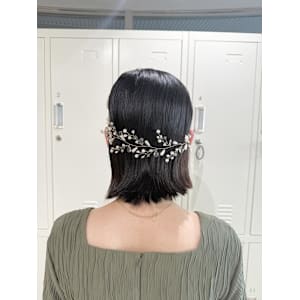 ボブ×タイトアレンジ×お呼ばれヘア