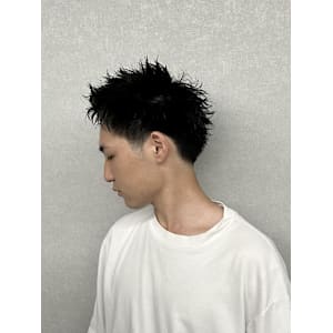 スパイキーショート×テーパーフェード