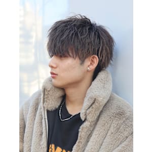 メンズマッシュ　メンズパーマ　メンズヘア　ツイストスパイラル