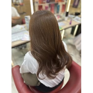 透明感カラー/ブリーチなしWカラー/髪質改善/伊勢原