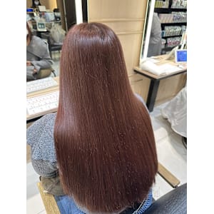 透明感カラー/ブリーチなしWカラー/髪質改善/伊勢原