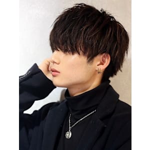 メンズヘア　メンズパーマ　ツイストスパイラル　マッシュ