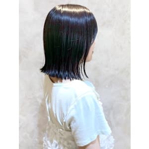 ブルーブラック 寒色系カラー ツヤ髪 ダメージレスカラー