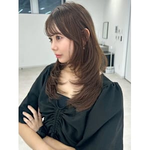 透明感カラー　艶ロング　レイヤー