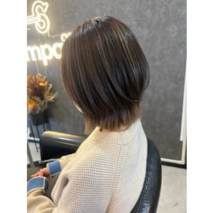 ウルフボブ/レイヤーボブ/切りっぱなし/ボブ/ハイライト