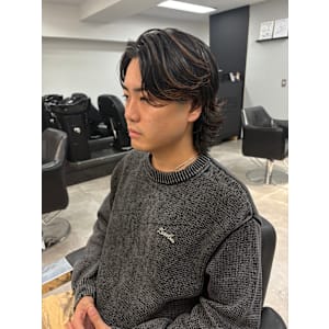 バーバーナチュラルマレットテーパーフェード/渋谷