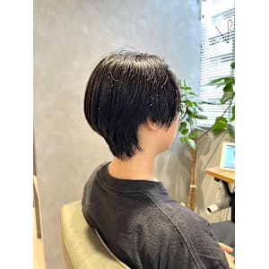 ツーブロック×刈り上げマッシュ◎黒髪好印象ナチュラル