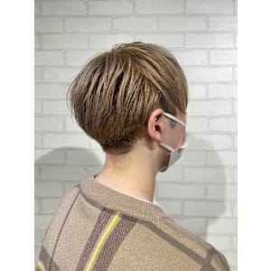 似合わせ小顔カットブリーチカラーミルクティーベージュ