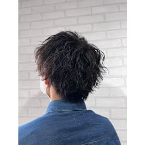 暗髪パーマ◎黒髪パーマ×ニュアンスパーマ×小顔カット	