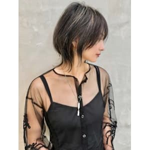 ミニウルフ　ウルフカット　ネオウルフ　コントラストハイライト