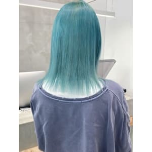 【シアングリーン】色落ちまで綺麗なハイトーン