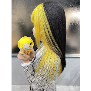 ヒロアカ　上鳴電気　インナーカラー/推しカラー/黄色/黒/推