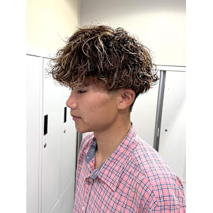 【平山明樹】波巻きメッシュパーマ