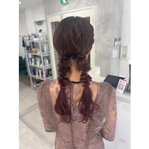 ツイン編みおろしアレンジ