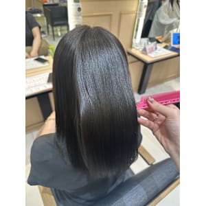 透明感カラー/ブリーチなしWカラー/髪質改善/伊勢原