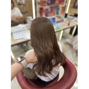 透明感カラー/ブリーチなしWカラー/髪質改善/伊勢原