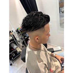 バーバーラルフカールオールバックスキンフェード/渋谷/代々木