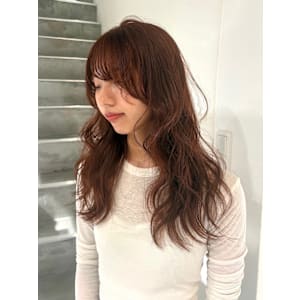 【YOKE】オレンジブラウンブリーチなしアプリコットベージュ