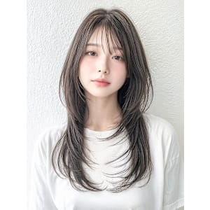 艶髪♪顔まわりレイヤー×内巻きロングストレート