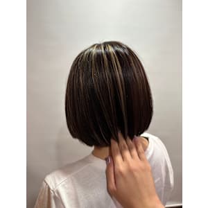 〈江戸 桃海〉ハイライト/ボブ/デザインカラー/吉祥寺