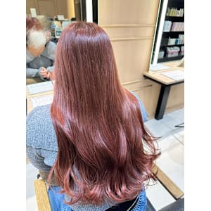透明感カラー/ブリーチなしWカラー/髪質改善/伊勢原