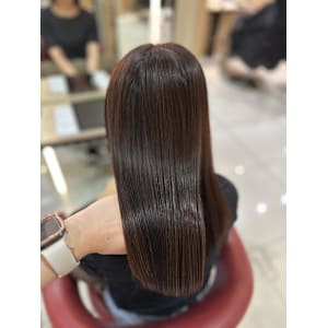 透明感カラー/ブリーチなしWカラー/髪質改善/伊勢原