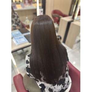 透明感カラー/ブリーチなしWカラー/髪質改善/伊勢原