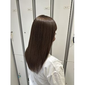 透明感カラー/ブリーチなしWカラー/髪質改善/伊勢原