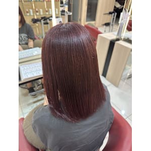 透明感カラー/ブリーチなしWカラー/髪質改善/伊勢原