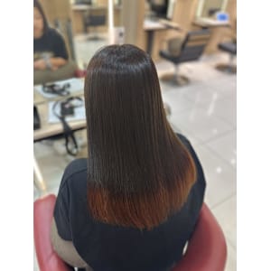 透明感カラー/ブリーチなしWカラー/髪質改善/伊勢原