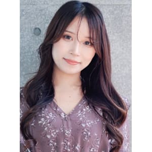 チェリーブラウン×外巻きロング