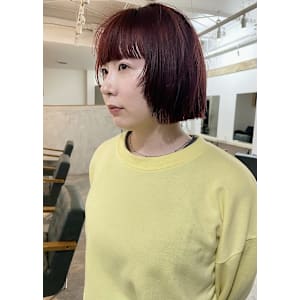 縮毛矯正/red/layer bob